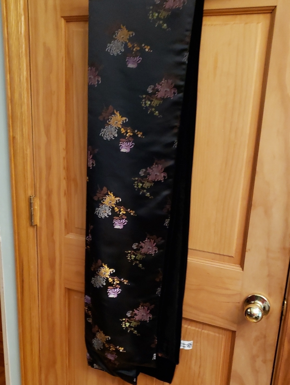 Symphony Black Floral Brocade Cape with Metallic Accents